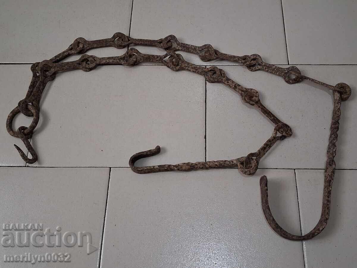 Old Wrought Iron Hearth Chain Wrought Iron Hook Chain with price 45.00 BGN | € 23.01 Old Wrought Iron Hearth Chain Wrought Iron Hook Chain with price 45.00 BGN | € 23.01