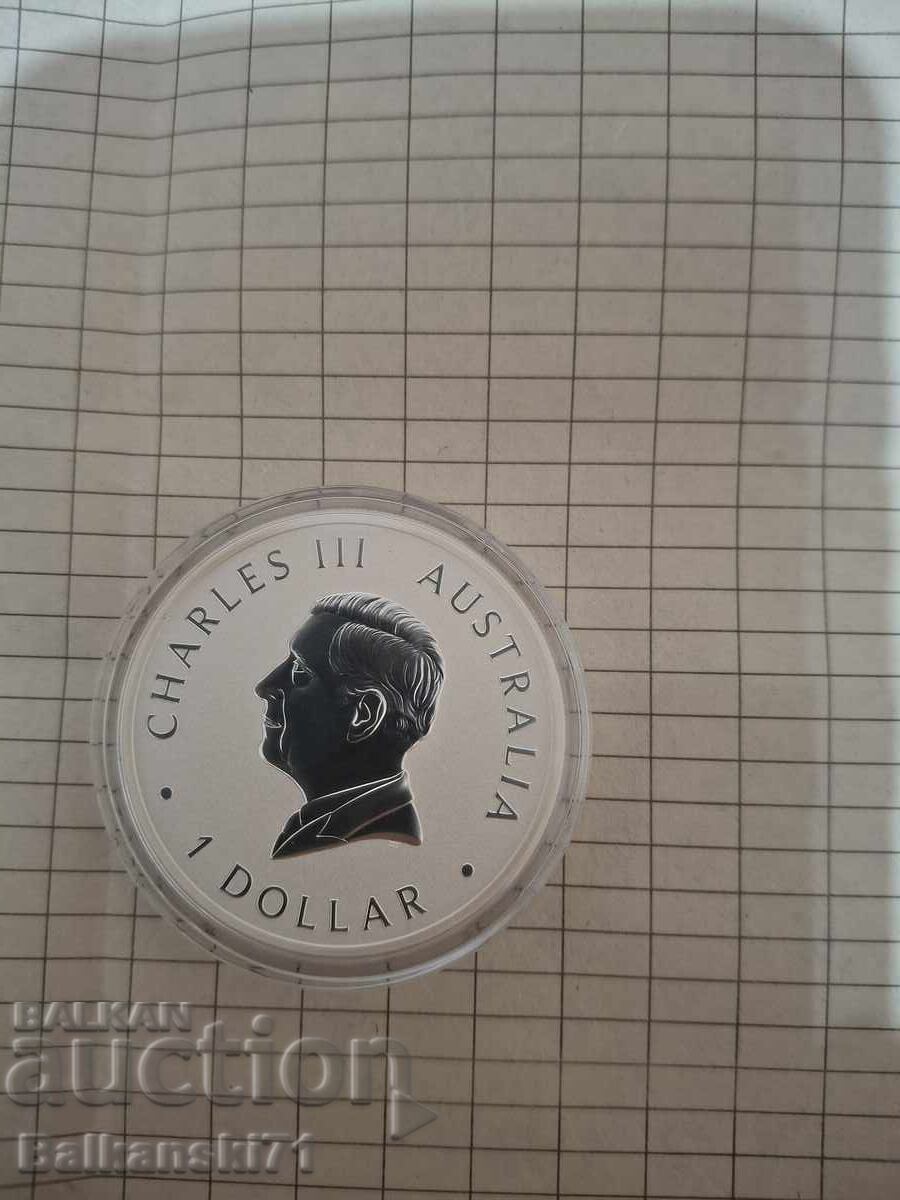 1 oz argint Kookaburra 2024 Australia cu preț 118.00 BGN | € 60.33 1 oz argint Kookaburra 2024 Australia cu preț 118.00 BGN | € 60.33