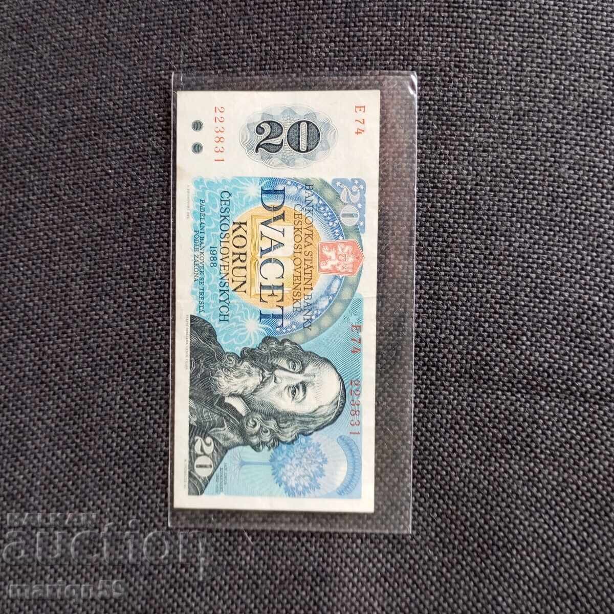 Czechoslovakia - 20 Korun 1988 Czechoslovakia - 20 Korun 1988