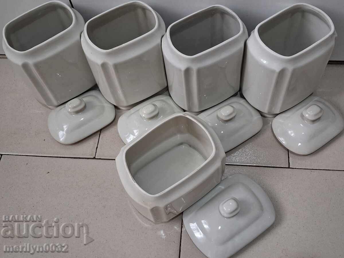 Licitație Set de porțelan bulgăresc, 5 piese, porțelan pentru condimente, R.P.B