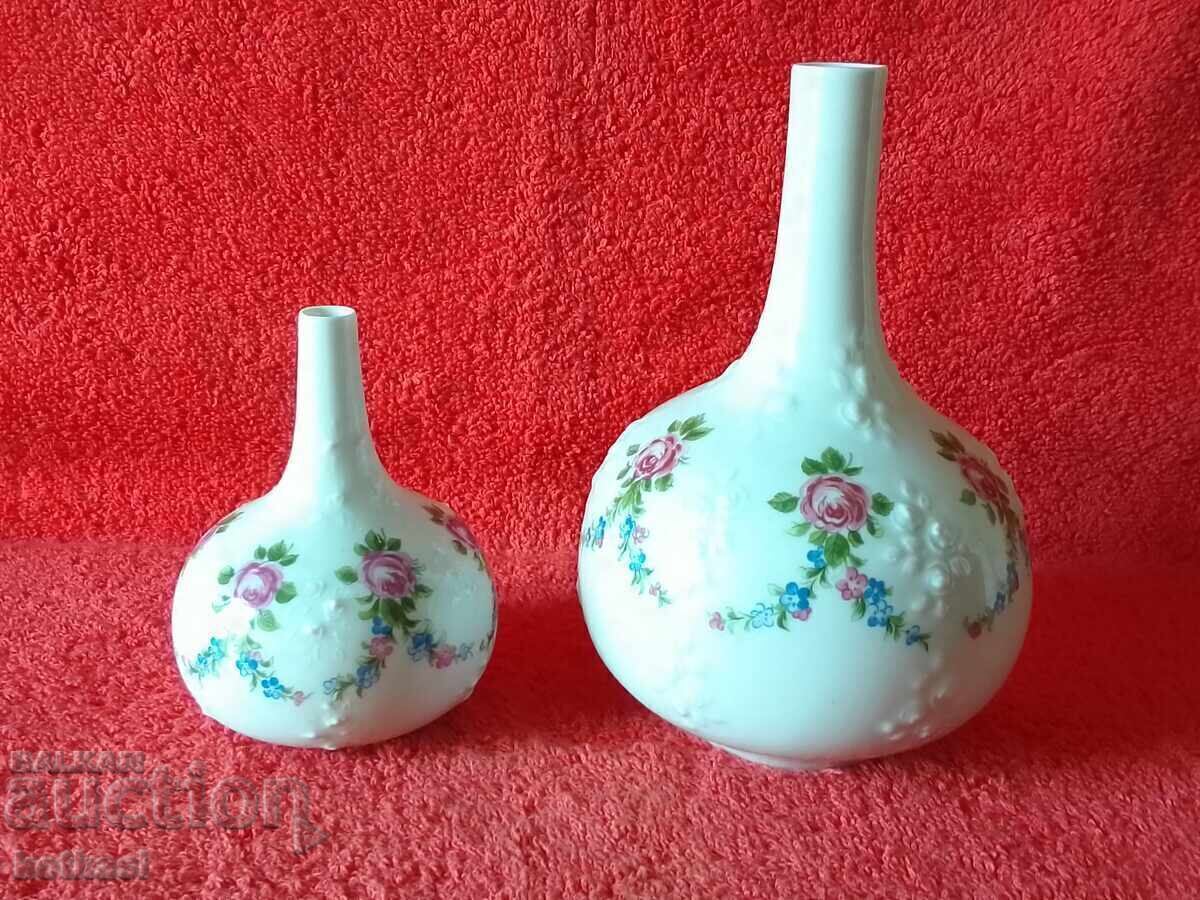 Lot două Vaze de Porțelan WALENDORF Germania, cu relief