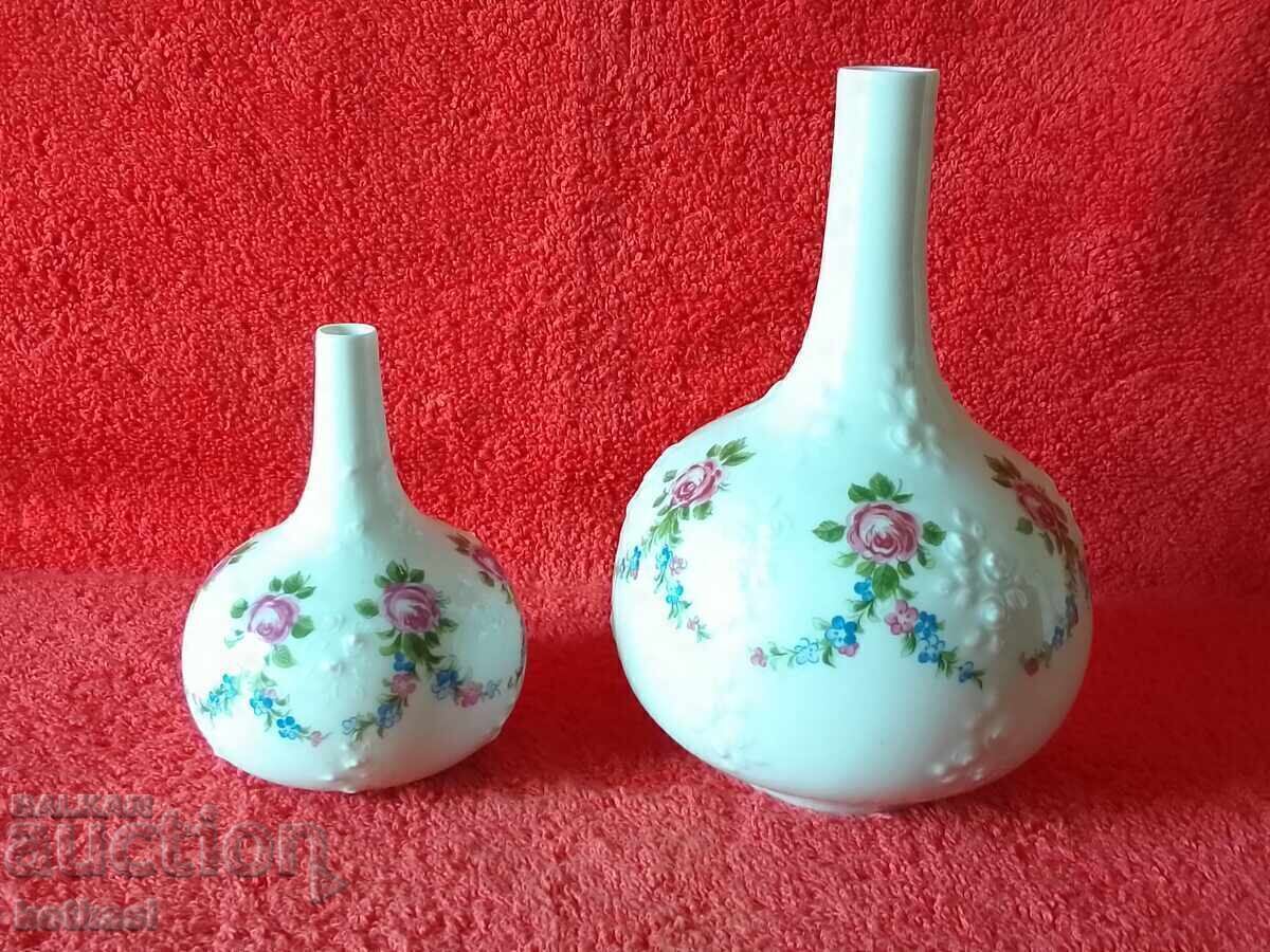 Lot dve πορσελάνινες vazi WALENDORF Germany ανάγλυφο Lot dve πορσελάνινες vazi WALENDORF Germany ανάγλυφο
