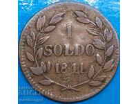 Lucca 1 soldo 1841 Carlo Lodovico - Duce di Lucca Italy