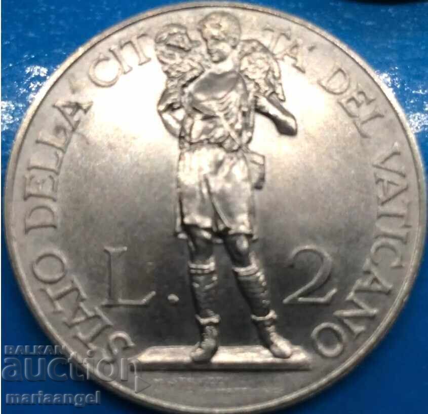 2 Lire 1929 Vatican John the Baptist - Rare Year!!! - 7