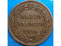 1/2 baĭoko 1836 Βατικανό Γρηγόριος XVI χάλκινο
