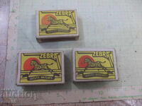Lot de 3 cutii de chibrituri "ZEBRA" - 1