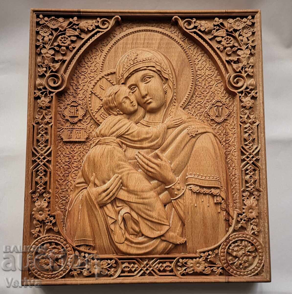 ΜΟΝΑΔΙΚΗ ΕΙΚΟΝΑ ΞΥΛΟΓΛΥΠΤΗ, ΤΗΣ ΠΑΝΑΓΙΑΣ ΜΕ ΤΟΝ ΧΡΙΣΤΟ - 5 ΜΟΝΑΔΙΚΗ ΕΙΚΟΝΑ ΞΥΛΟΓΛΥΠΤΗ, ΤΗΣ ΠΑΝΑΓΙΑΣ ΜΕ ΤΟΝ ΧΡΙΣΤΟ - 5