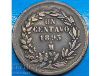 Mexico 1 Centavo 1893 - Rare