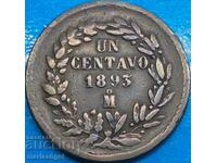 Mexic 1 centavos 1893 - rară