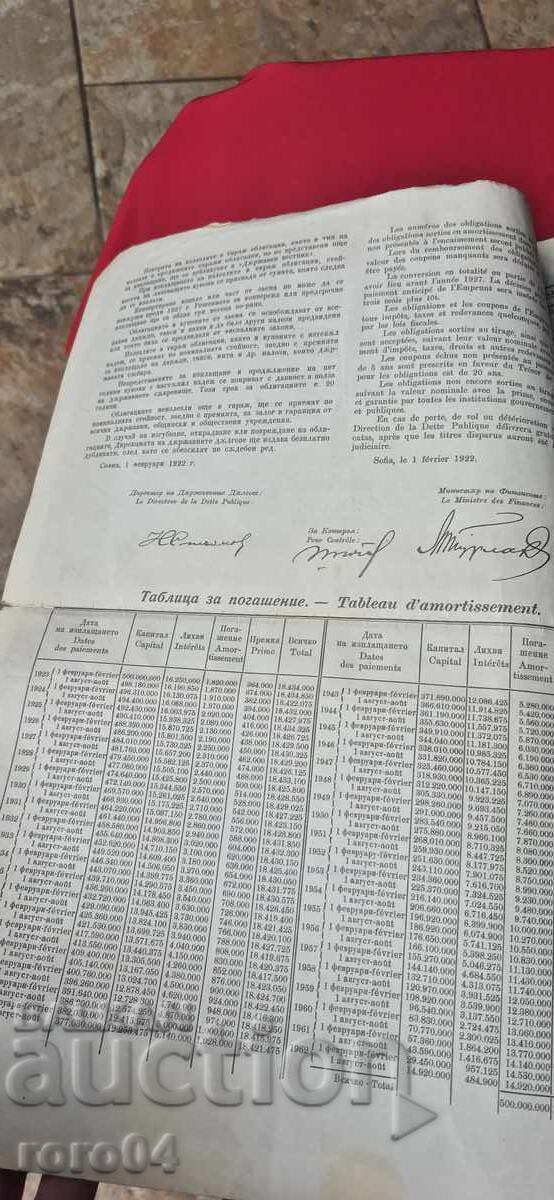 Delivery of BOND - KINGDOM OF BULGARIA