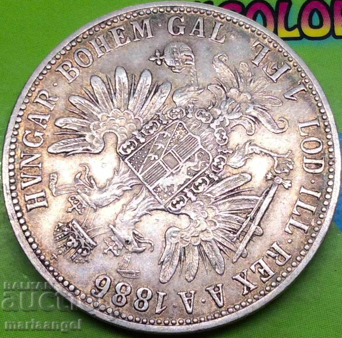 Licitație Ungaria 1 Florin 1886 Franz Joseph I Argint Licitație Ungaria 1 Florin 1886 Franz Joseph I Argint