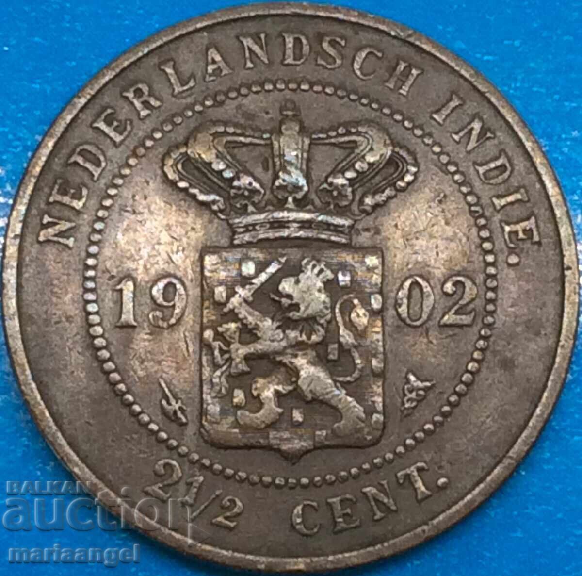 India Olandeză 1902 2 1/2 Cenți 30mm 12,24g cupru - 7 India Olandeză 1902 2 1/2 Cenți 30mm 12,24g cupru - 7