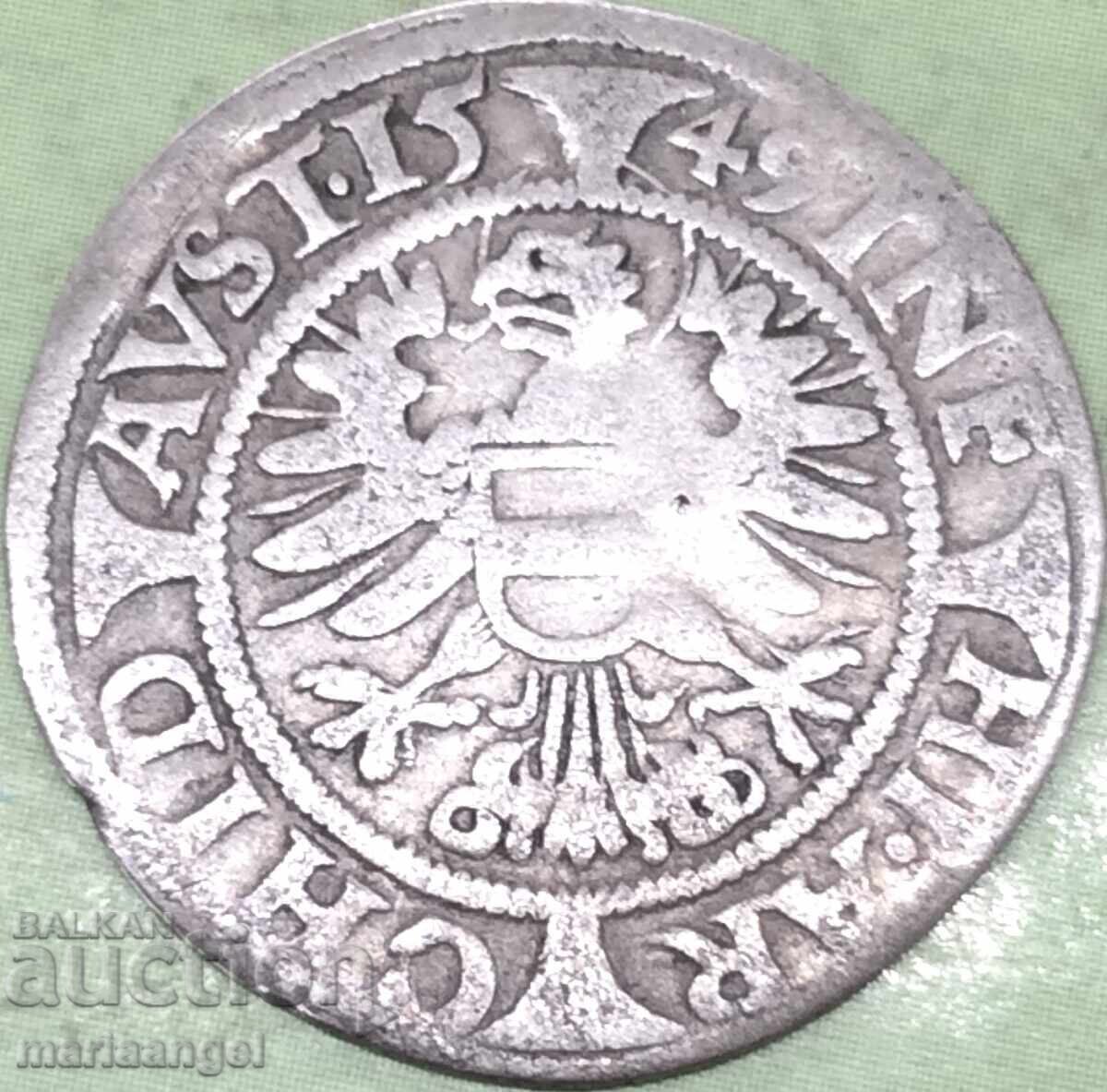 Auction  Austria 3 Kreuzer 1549 Ferdinand silver