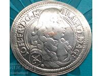 Brunswick-Wolfenbüttel Ansbach 1/6 Thaler 1678 Johann Friedrich Small Head