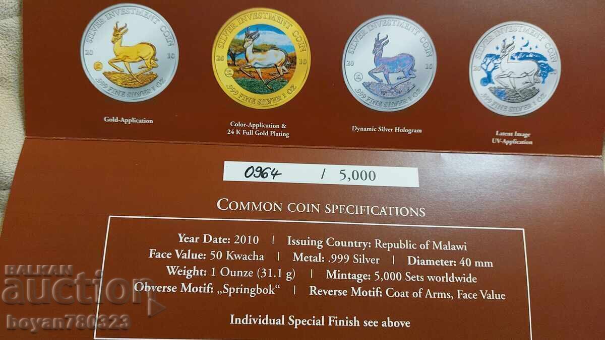 Livrarea Set de prestigiu din argint Malawi 2010