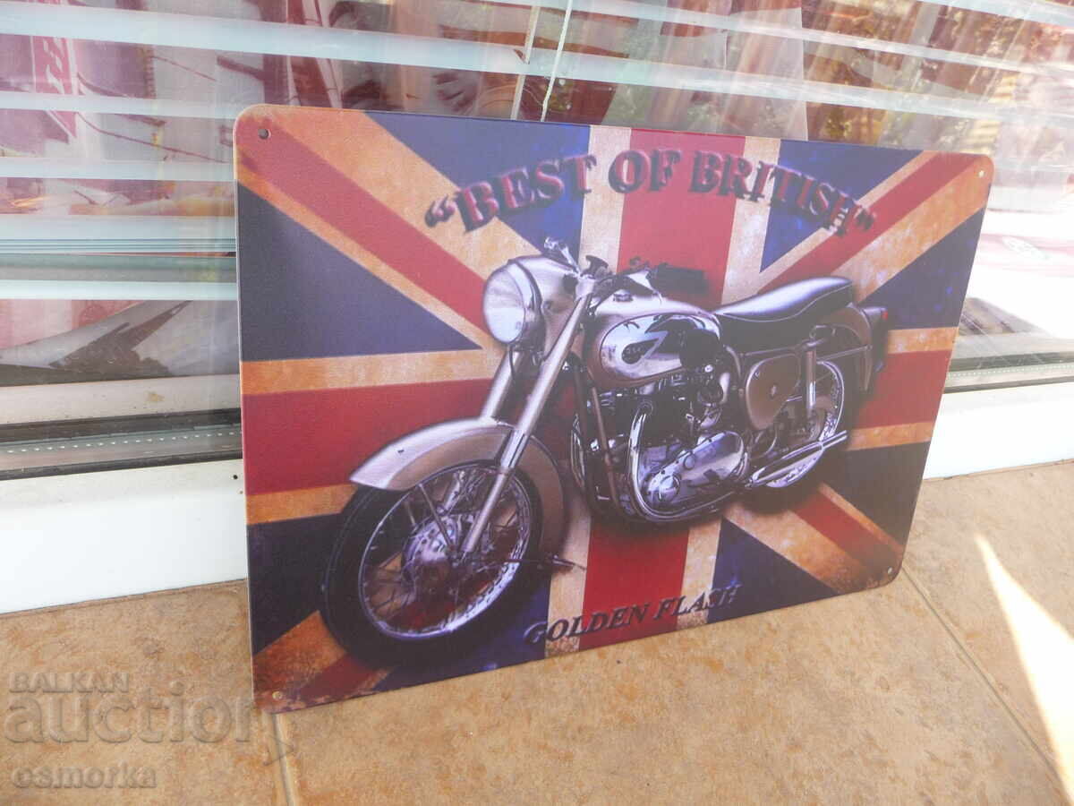Metal sign motorcycle BSA Golden Flash The Best of Britain with price 18.00 BGN | € 9.20