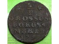 Polonia 1/2 groș 1797 Brandenburg Frederic II