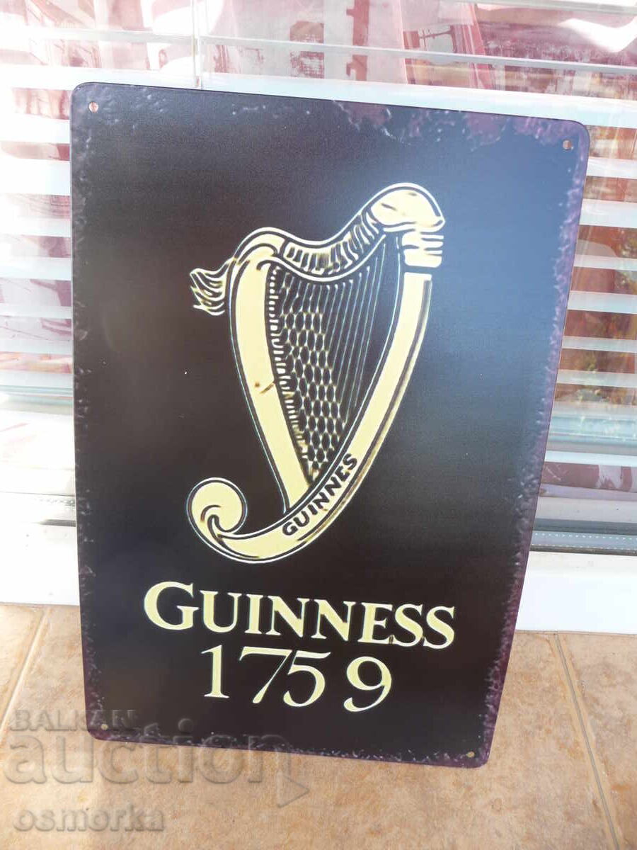 Metal sign Guinness beer Guinness dark Irish advertisement
