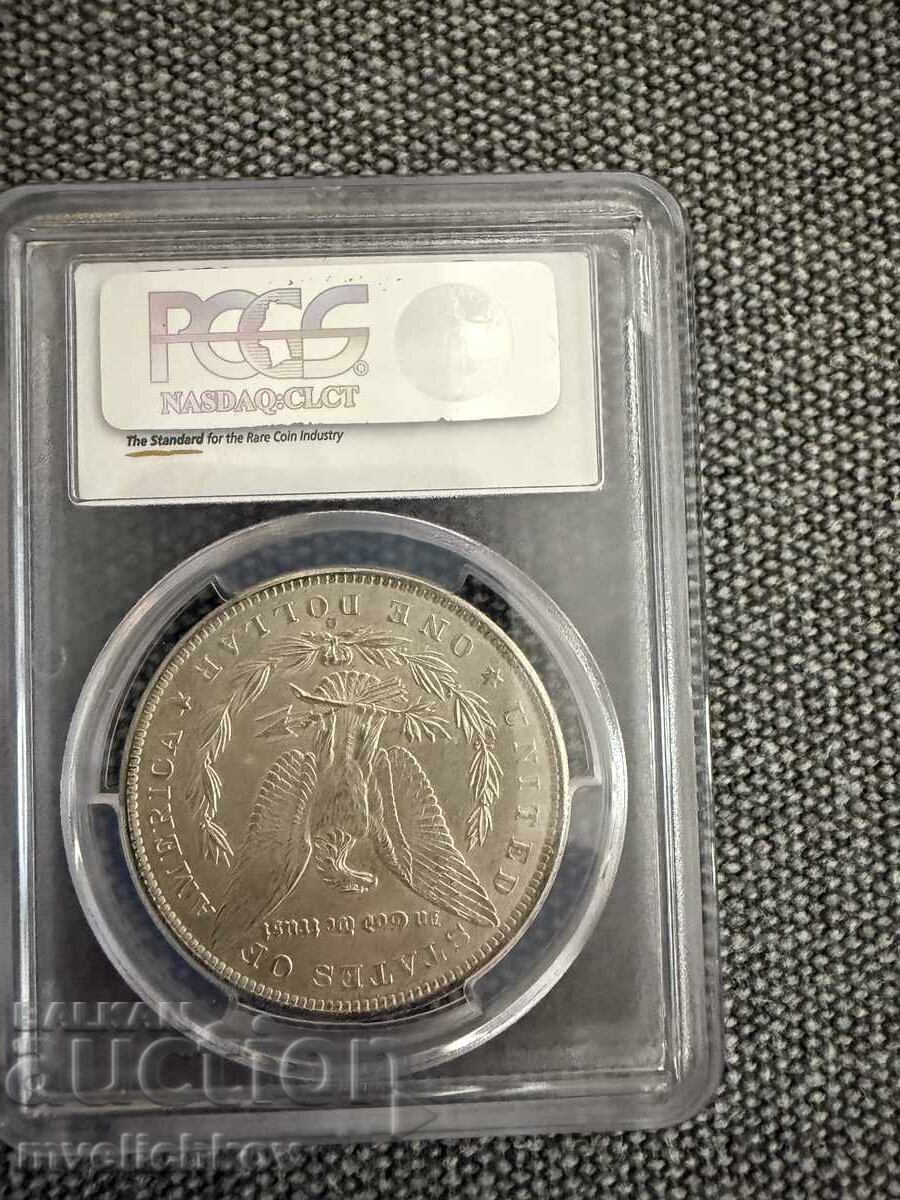 USA, Morgan Dollar 1885 O, New Orleans, Silver, PCGS MS63 with price 399.00 BGN | € 204.01
