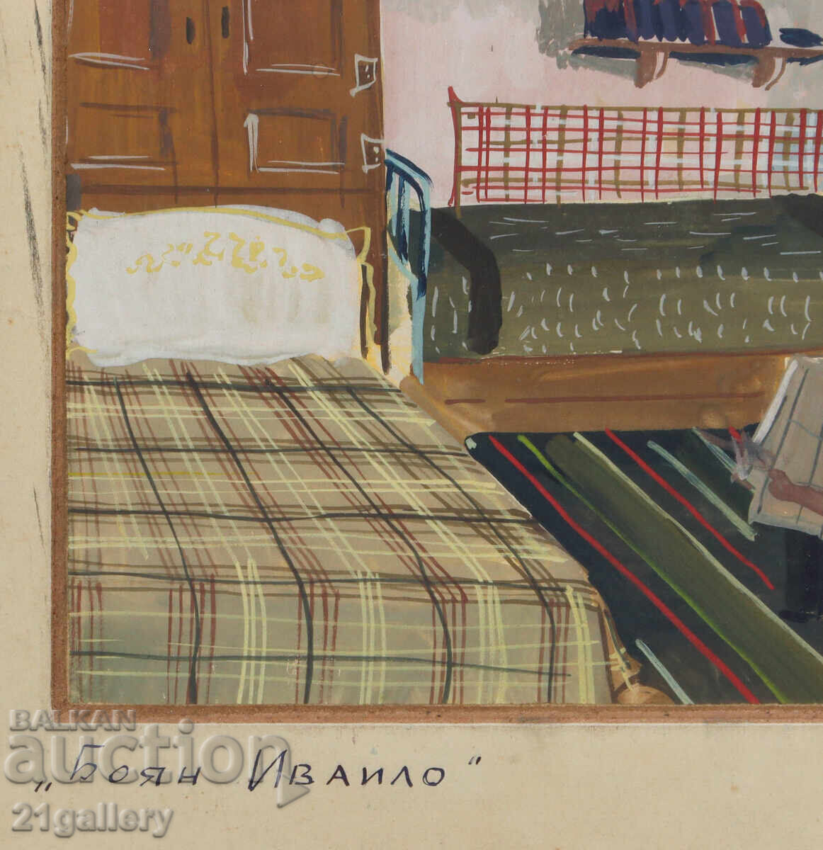 Old tempera painting, stage scenery - 7