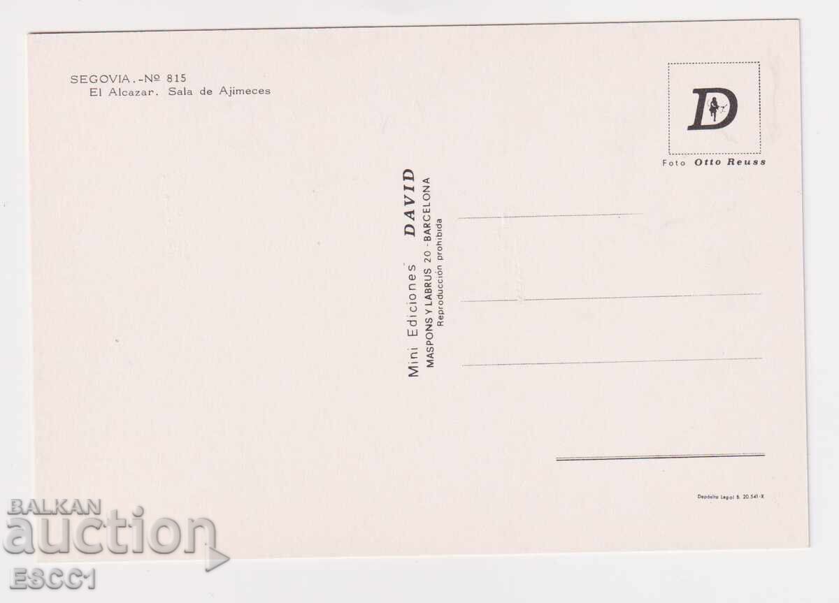Cartolina Segovia El Alcazar Sala Palatului Leilor Spania cu preț 2.00 BGN | € 1.02