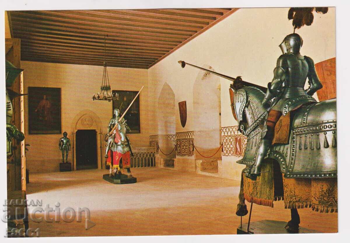 Cartolina Segovia El Alcazar Sala Palatului Leilor Spania