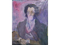 Tablou în ulei modern, portret al lui Alexandr Pușkin