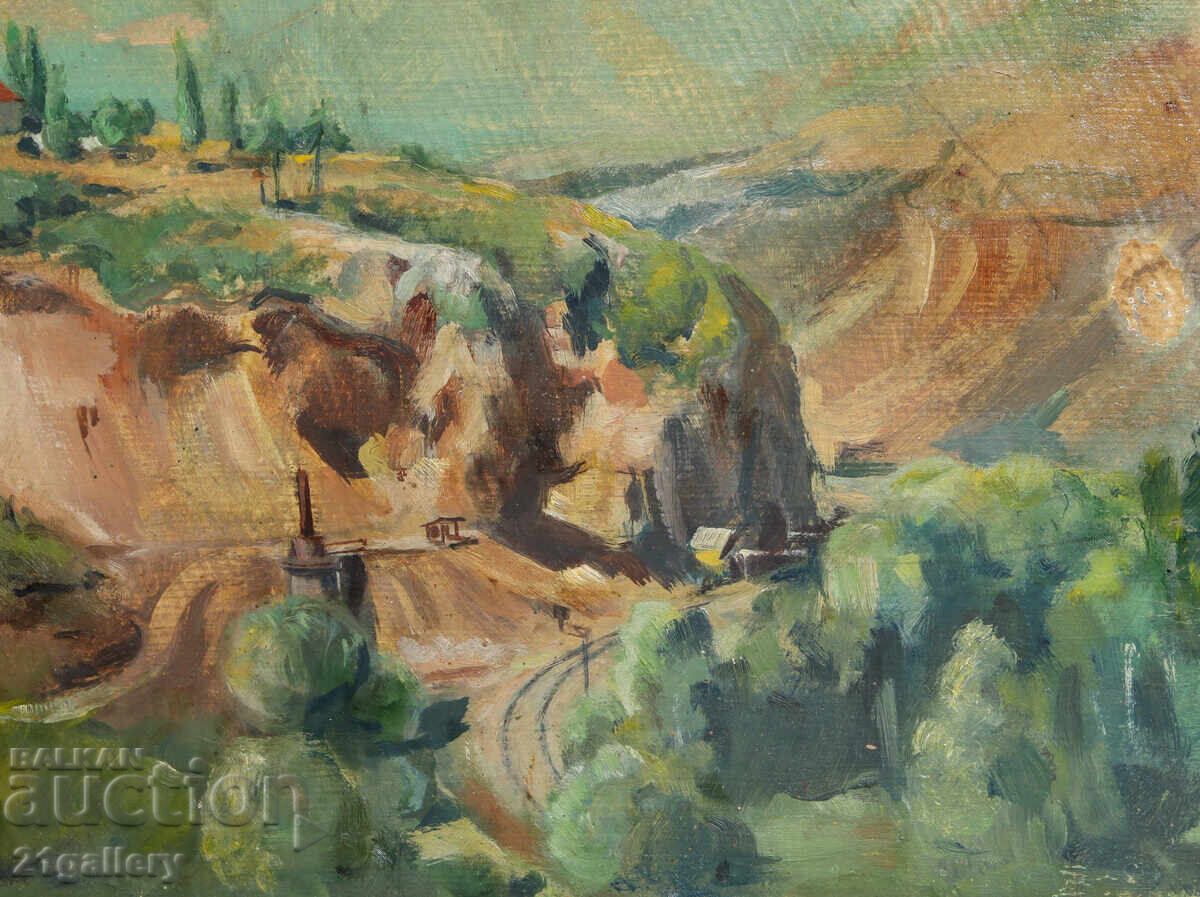 Old oil painting, landscape 1954 - 6