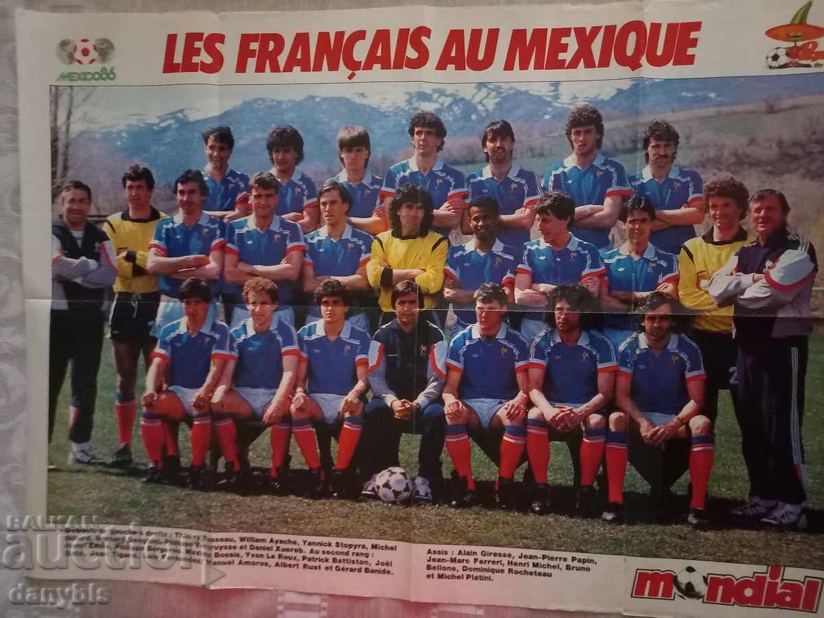 Fotbal - Afiș de la revista Mondial - Franța