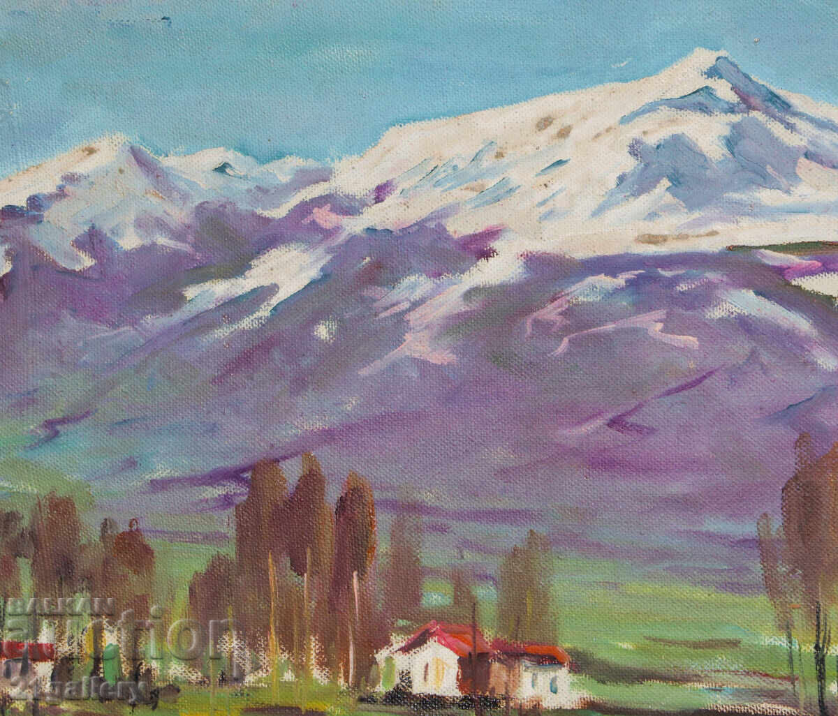 Delivery of Vitosha landscape 1982 oil painting