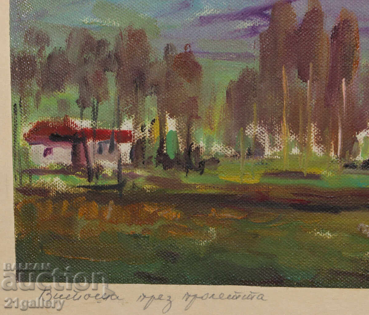 Vitosha landscape 1982 oil painting - 5
