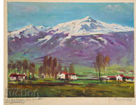 Peisaj de Vitosha 1982, pictură în ulei