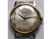 Rare Men's Gold-Plated Watch 20 Microns Volga