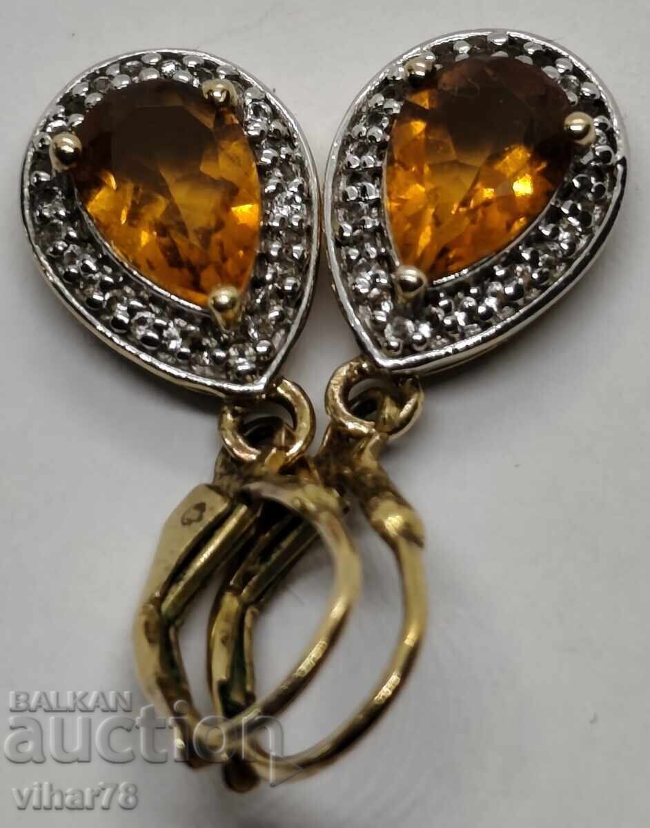 Аукцион Позлатени сребърни обеци