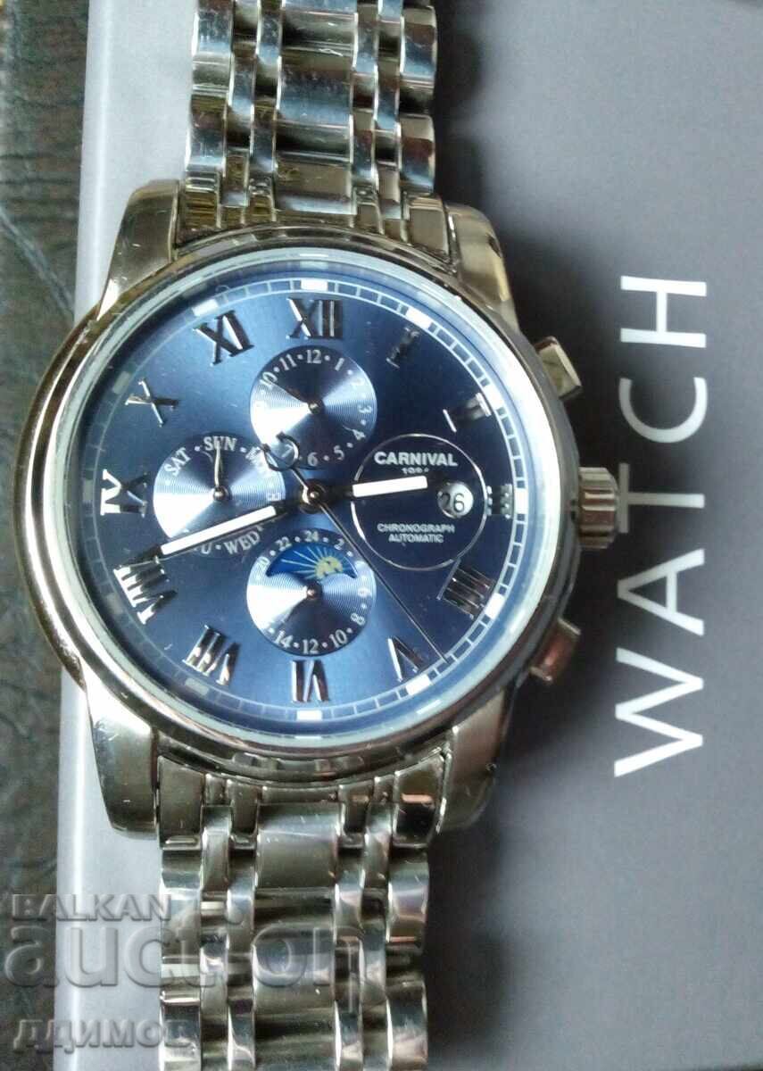 Mechanical watch chronograph automatic CARNIVAL 1986 with price 300.00 BGN | € 153.39