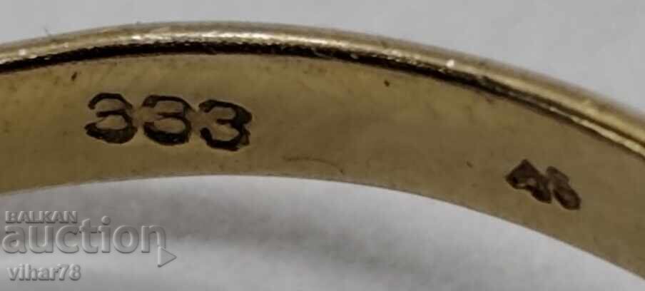 Auction  GOLD RING 8 KARAT WITH PEARLS AND DIAMONDS