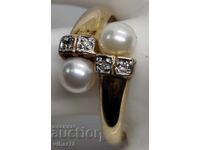 ΧΡΥΣΟ ΔΑΧΤΥΛΙΔΙ 8 ΚΑΡΑΤΙΩΝ ΜΕ ΜΑΡΓΑΡΙΤΑΡΙΑ ΚΑΙ ΔΙΑΜΑΝΤΙΑ