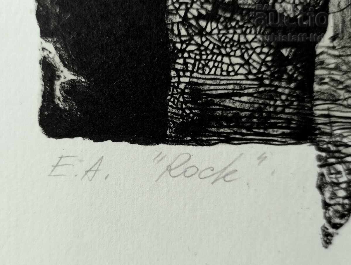 Tablou, grafică, "Rock", pictor A. Tihonova-Iordanova cu preț 270.00 BGN | € 138.05