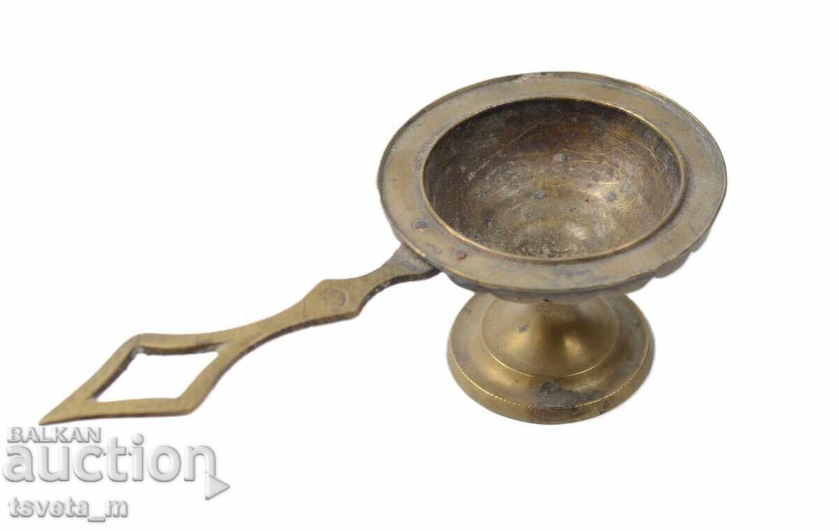 Auction  Bronze vessel for presenting embers with a tughra - Ottoman Empire