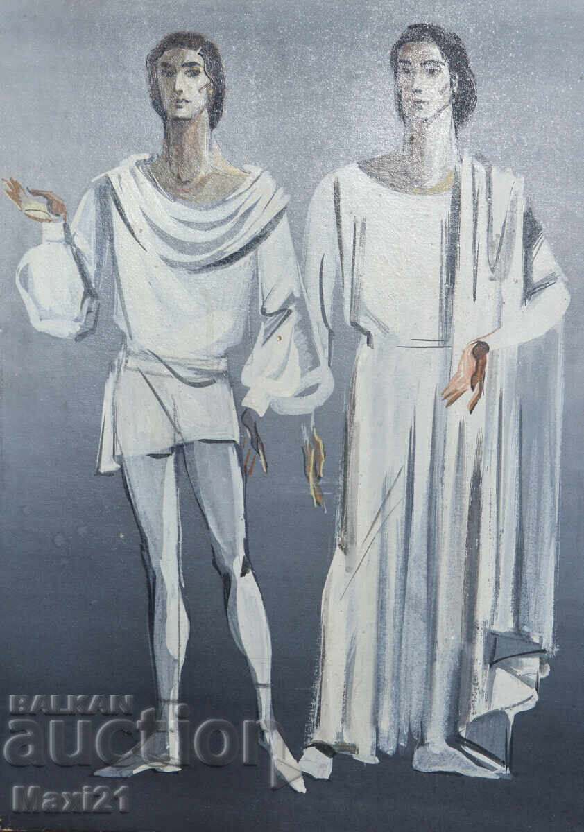 Δημοπρασία Σκηνογραφία, τέμπερες πορτρέτο Δημοπρασία Σκηνογραφία, τέμπερες πορτρέτο