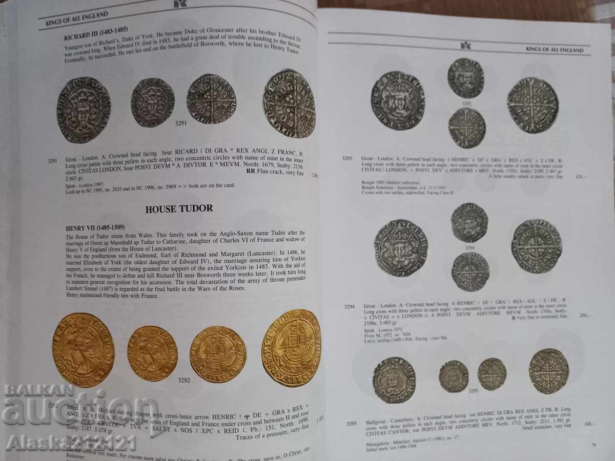 Numismatics - Auction catalog for medieval coins with price 6.00 BGN | € 3.07