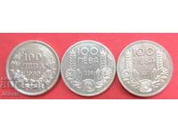 Lot of 3 pcs. 100 BGN each 1930, 1934 and 1937.