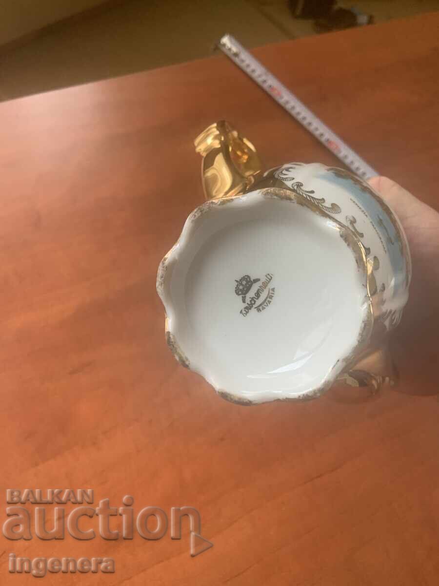 Porcelain Tea Kettle Bavaria Gold Gilding - 6