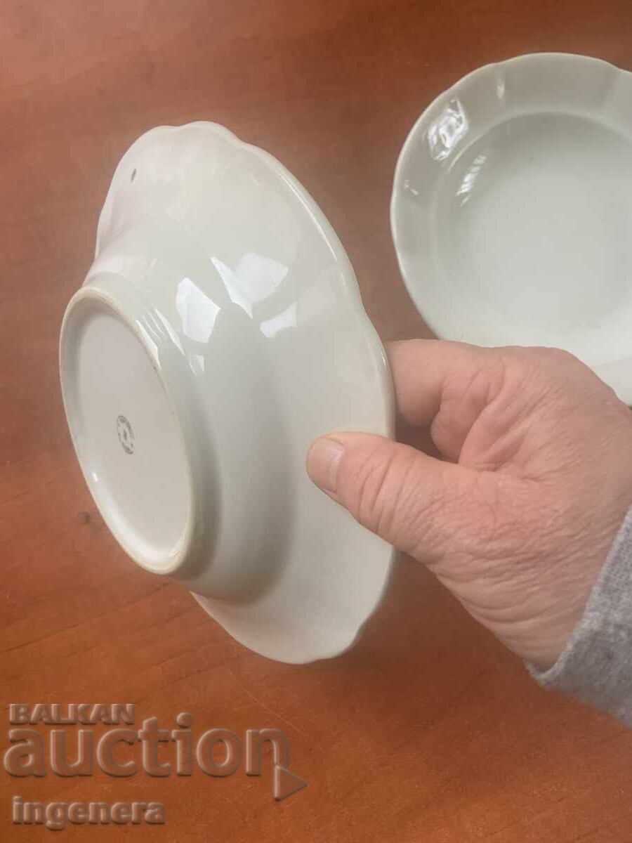 Δημοπρασία Πορσελάνινα Πιάτα Πιάτα από Πρώιμη Σοσιαλιστική Περίοδο για Συλλογή - 2 Τεμάχια