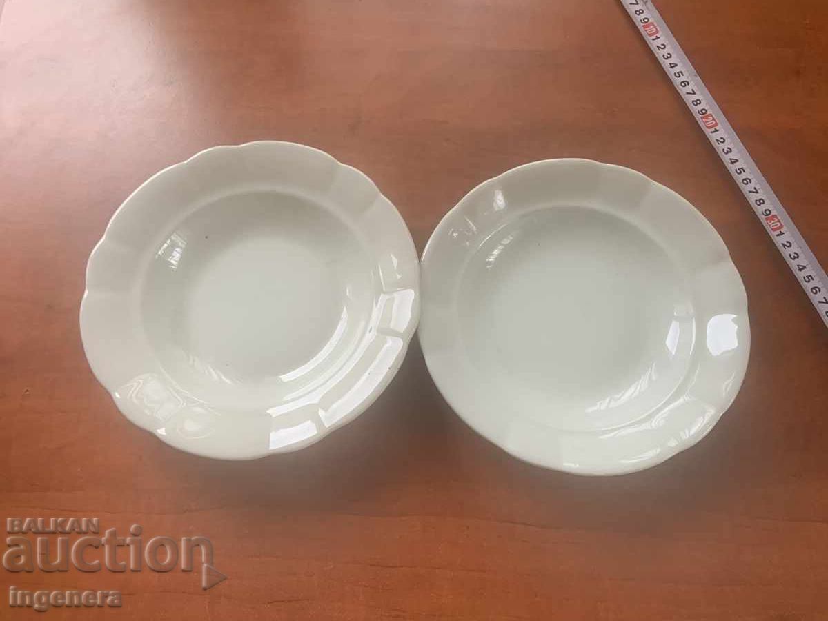 Πορσελάνινα Πιάτα Πιάτα από Πρώιμη Σοσιαλιστική Περίοδο για Συλλογή - 2 Τεμάχια