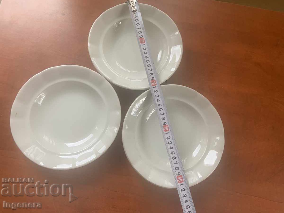 PORCELAIN PLATE BULGARIA MARKING FROM THE SOCIALIST ERA - 3 PCS with price 9.00 BGN | € 4.60
