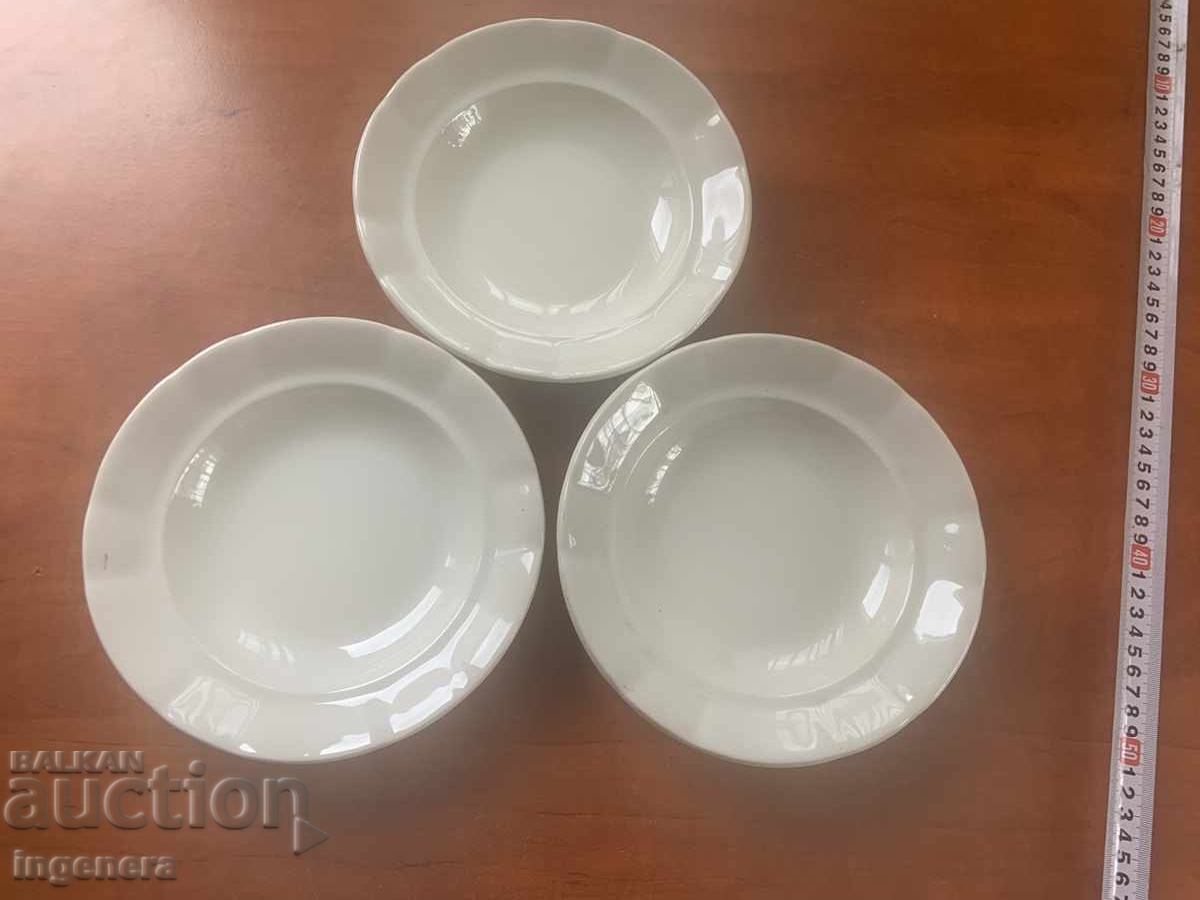 PORCELAIN PLATE BULGARIA MARKING FROM THE SOCIALIST ERA - 3 PCS