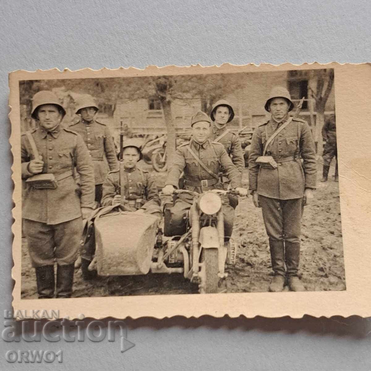 Μοτοσυκλέτα στρατιωτική με καλάθι Βασίλειο της Βουλγαρίας 1930s