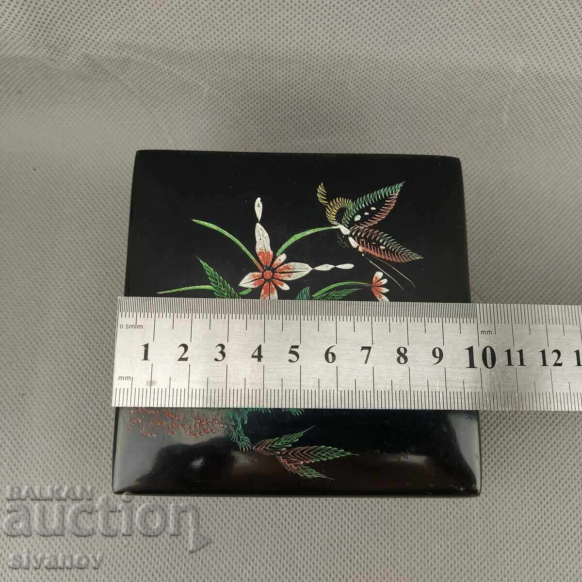 Old wooden jewelry box Hoakimex Vietnam #3137 - 6 Old wooden jewelry box Hoakimex Vietnam #3137 - 6