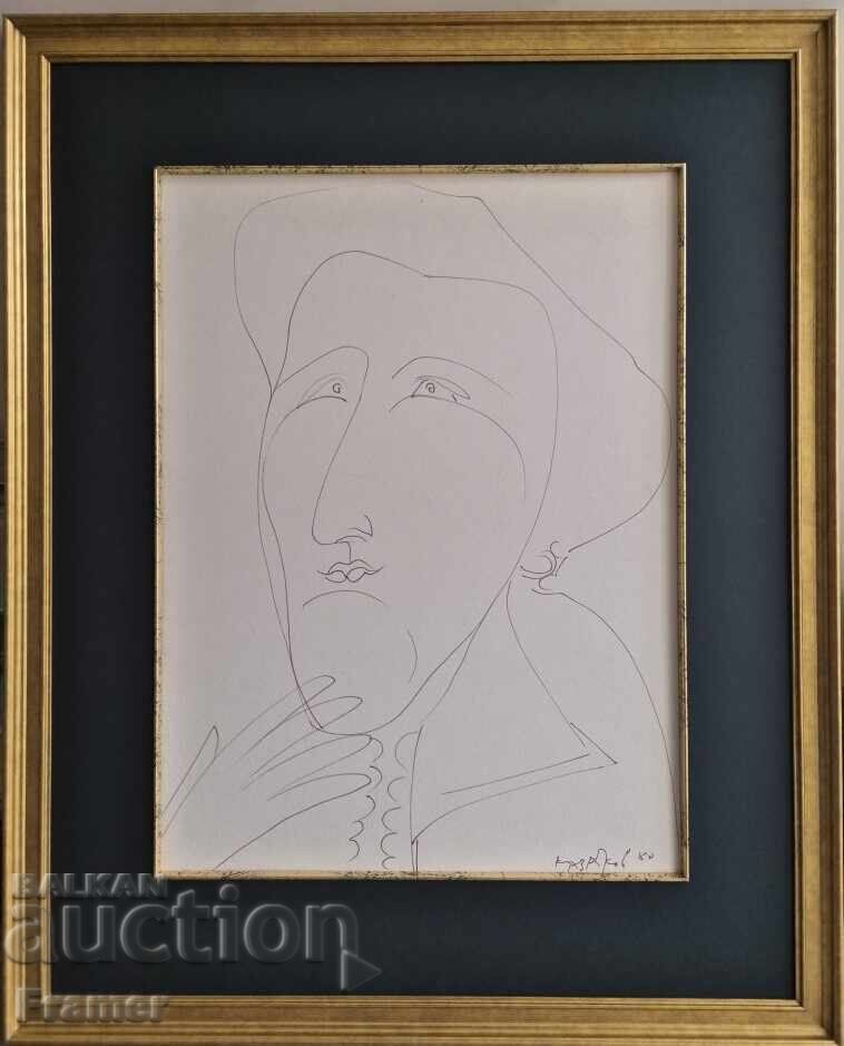 Dimitur Kazakov - Neron 1933-1992 Female Portrait I 1980 Dimitur Kazakov - Neron 1933-1992 Female Portrait I 1980